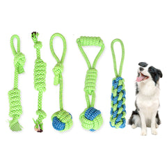 7/9 Pcs Dog Teeth Rope Strong Tooth Cleaning Chew Pet Toys Kit