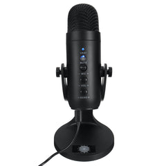 USB Condenser Microphone Stand Gaming Streaming Podcasting Recording for Computer PC Headphone