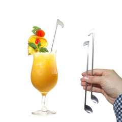 Stainless Steel Long Handle Music Shape Tea Coffee Stirring Cooking Spoon Scoop Tea Spoon