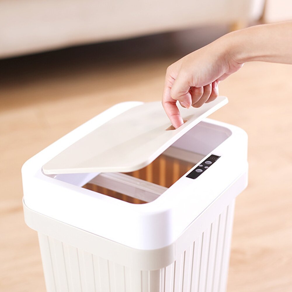 Automatic Intelligent Sensor Trash Bin Household Living Room Kitchen Bedroom Bathroom Trash Plastic Bin