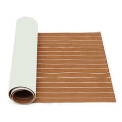 900mmx2400mmx5.5mm Light Brown and White EVA Foam Faux Teak Sheet Boat Yacht Synthetic Teak Decking