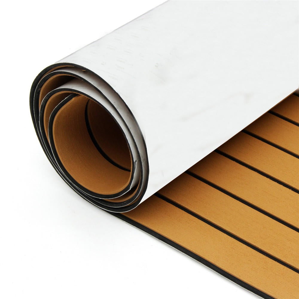 900mmx2400mmx5.5mm Gold and Black EVA Foam Faux Teak Sheet Boat Yacht Synthetic Teak Decking