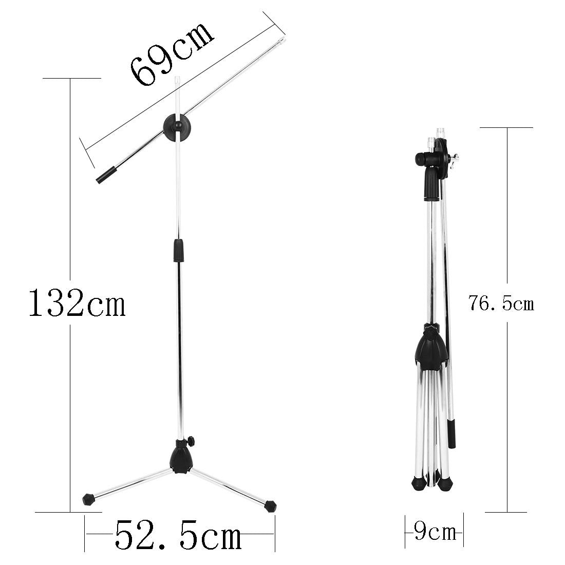 Microphone Stand Live Performance Vertical Bold Multi-functional Dual Regulation Wheat Clip