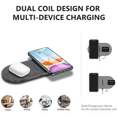 Fast Qi Wireless Charger for iPhone 12-14 Pro/Max & AirPods