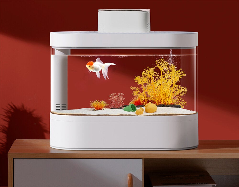 Artificial Plastic Aquarium Decoration Set Fish Tank Plant Fish Tank Ceramic Pot Underwater Ornament