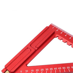 High-Precision Aluminum Alloy Triangle Ruler Double-Sided Scale with Needle Slider Woodworking Tool