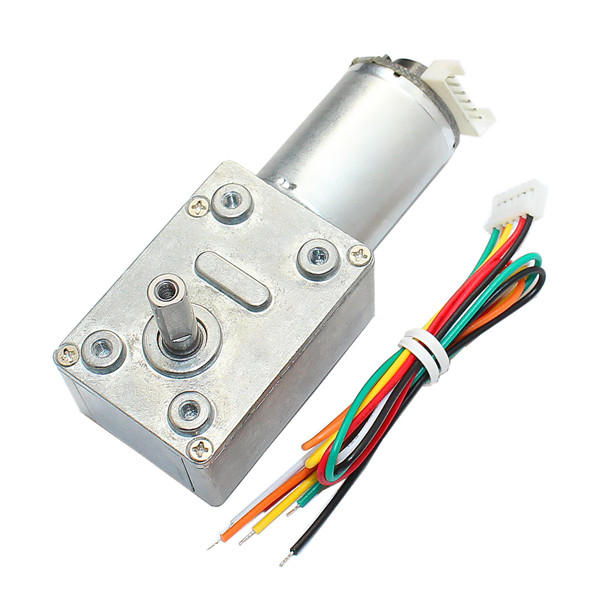 DC 24V 80RPM High torque Turbo Encoder Motor Worm Geared Motor Reducer Motor