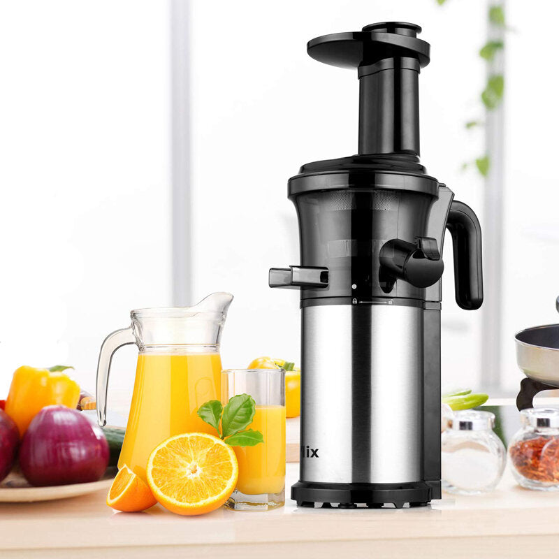200W 40RPM Stainless Steel Masticating Slow Auger Juicer Machine Fruit and Vegetable Squeezer Press Juice Maker