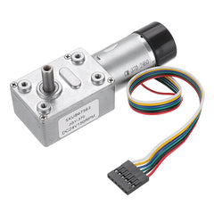 DC 24V Motor Reduction Gear Turbine Worm Self-locking Encoder Signal Feedback Motor