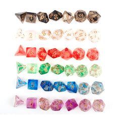 7Pcs Transparent Polyhedral Dices Multi-sided Dice