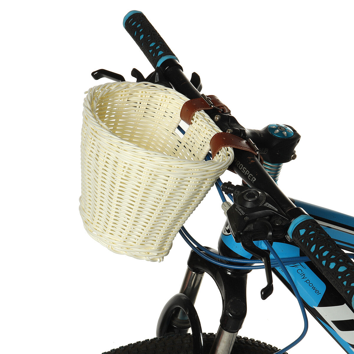 Kids Children's Rattan Bicycle Bike Front Basket Leather Strap Shopping Storage Case Kids Bike DIY Accessories
