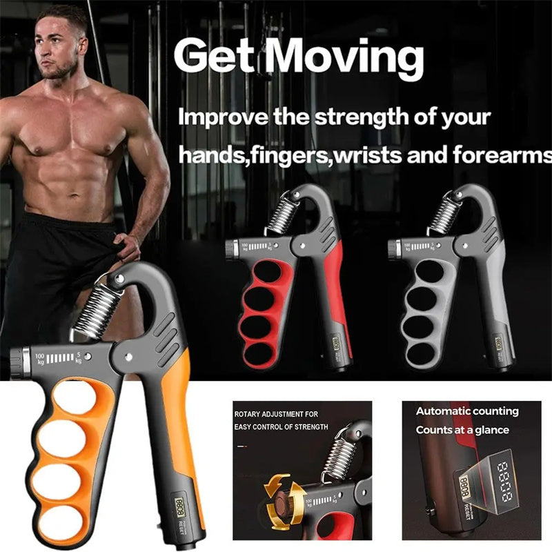 Adjustable 5-100kg Grip Strengthener for Wrist & Hand Muscle Recovery Exercise Equipment