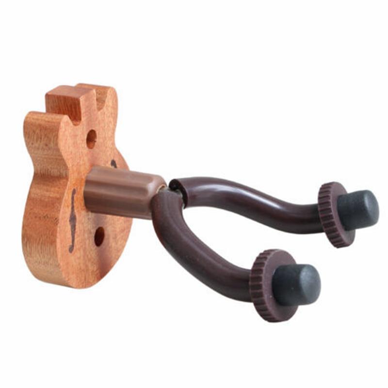 Flanger FH-06S/06W Sapele Wood Wall Mount Acoustic Guitar Bass Violin Hanger Hook Guitar Stand