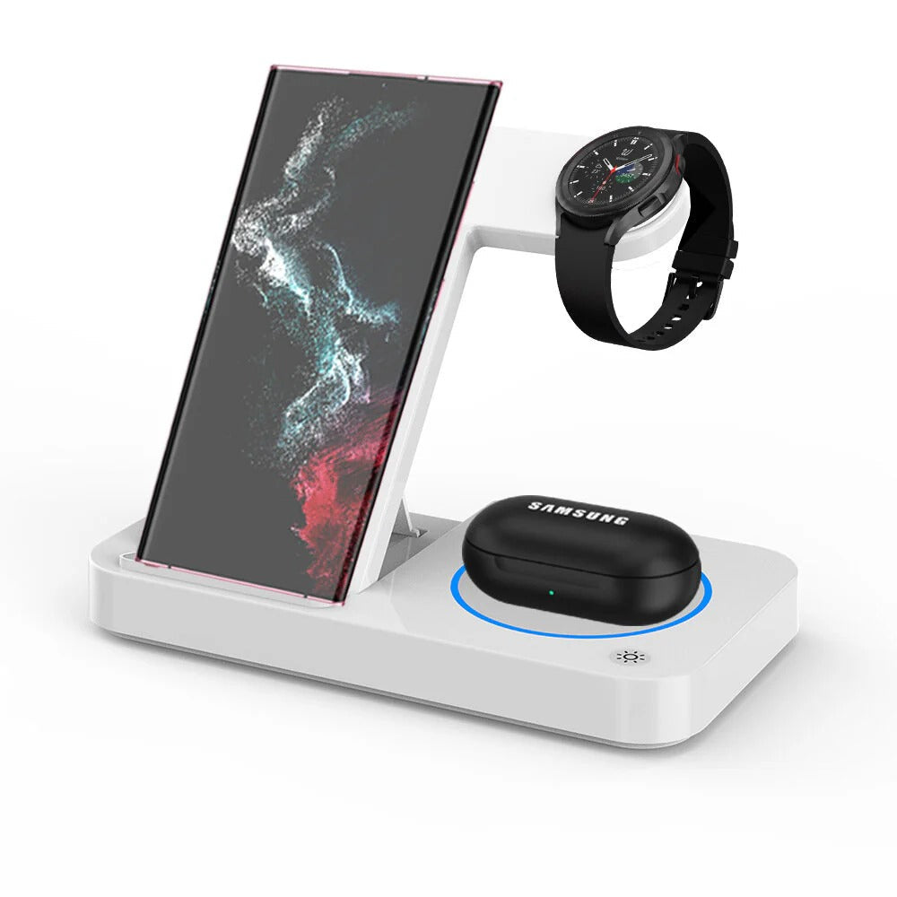 100W Foldable 4-in-1 Wireless Charger for iPhone, Apple Watch, Samsung Galaxy