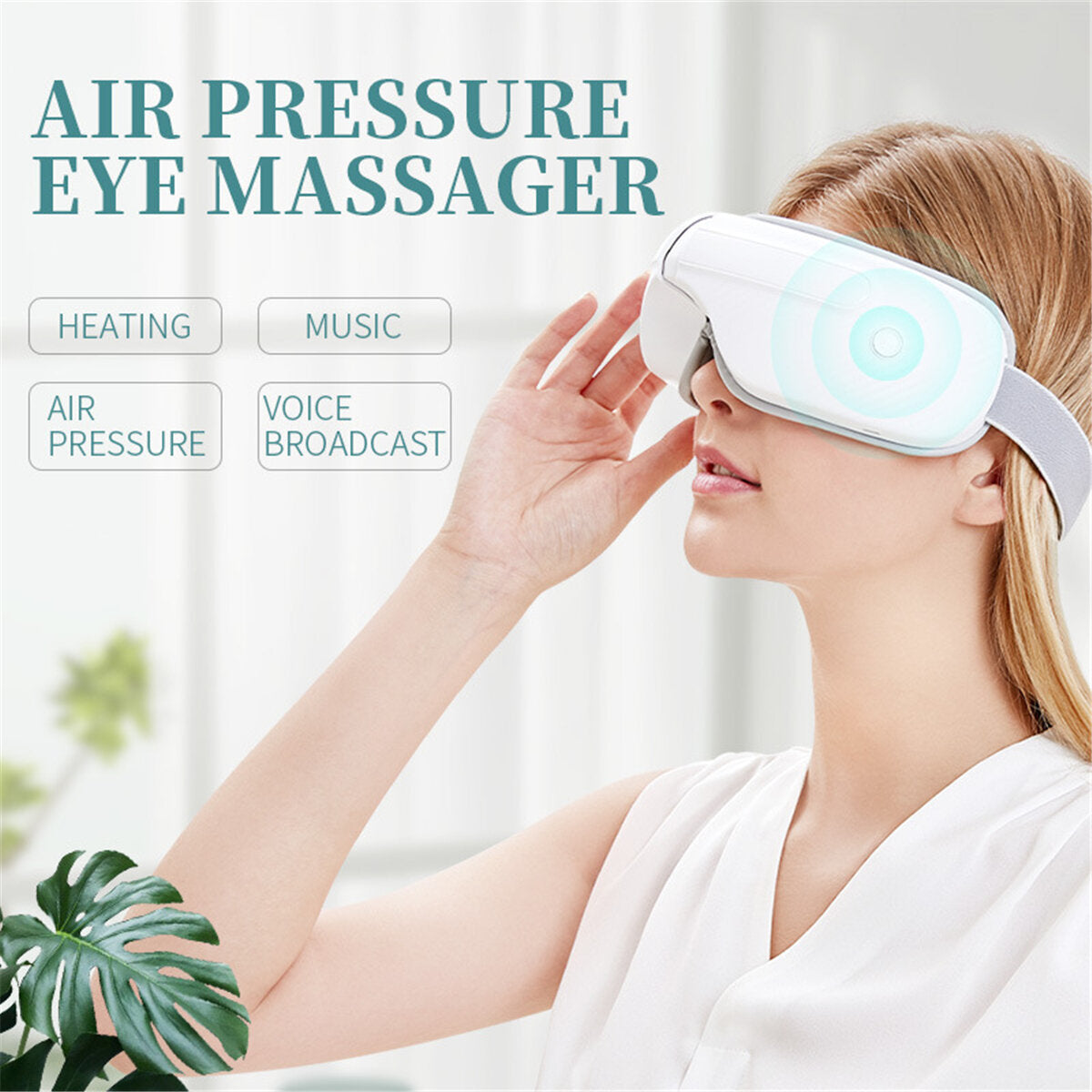 USB Rechargeable Multi-functional Eye Massager bluetooth Wireless Smart Airbag Massage Eye Care Device