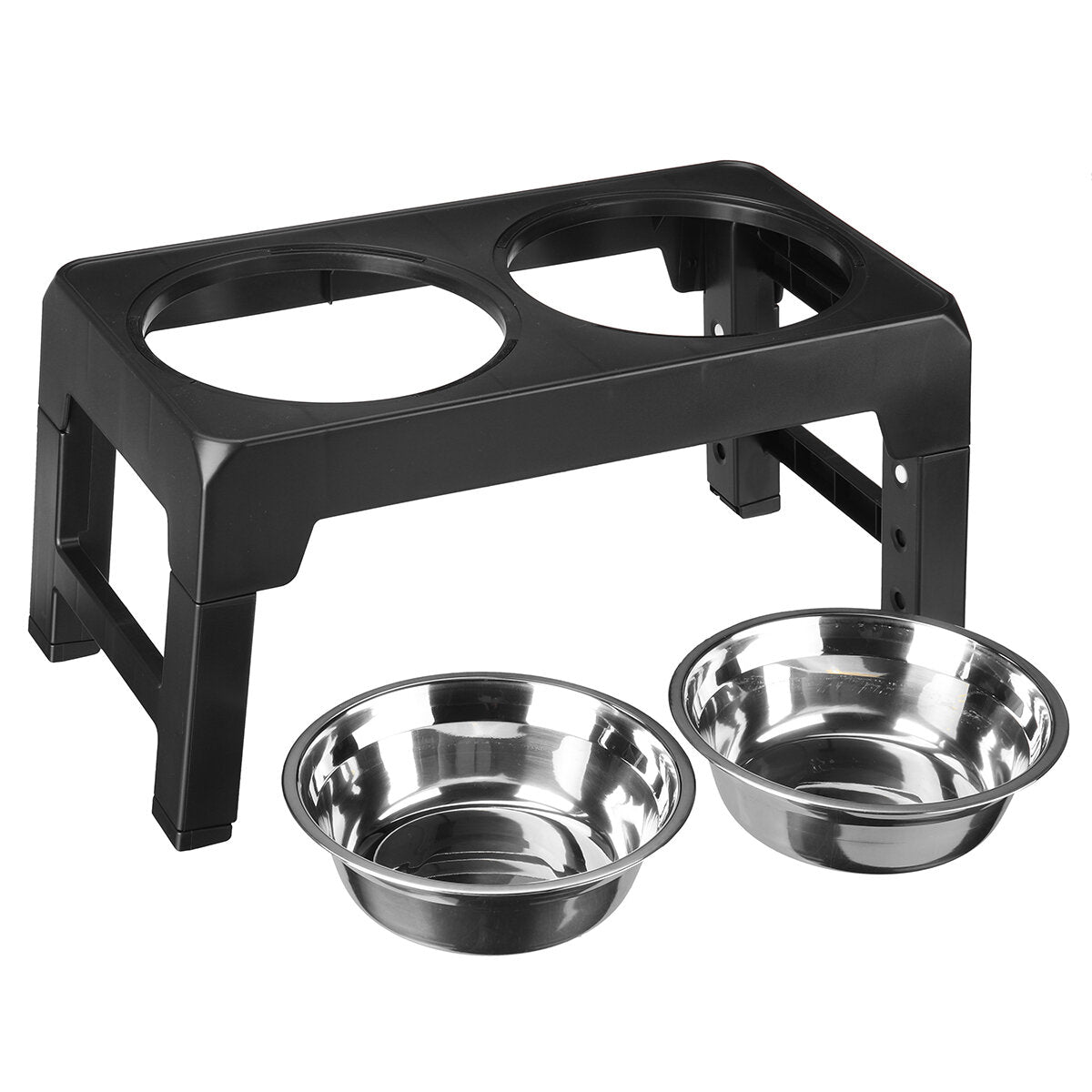 Dog Bowl Raised Elevated Double Pet Feeder for Food and Water Reduce Neck Stress Puppy Cat Supplies