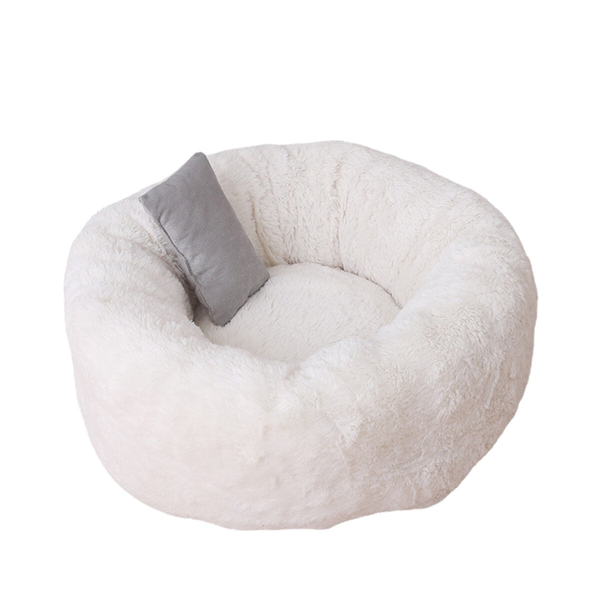 Donut Plush Small Dog Cat Beds Warm Soft Pet House Nest With Pillow Cave Pet Bed