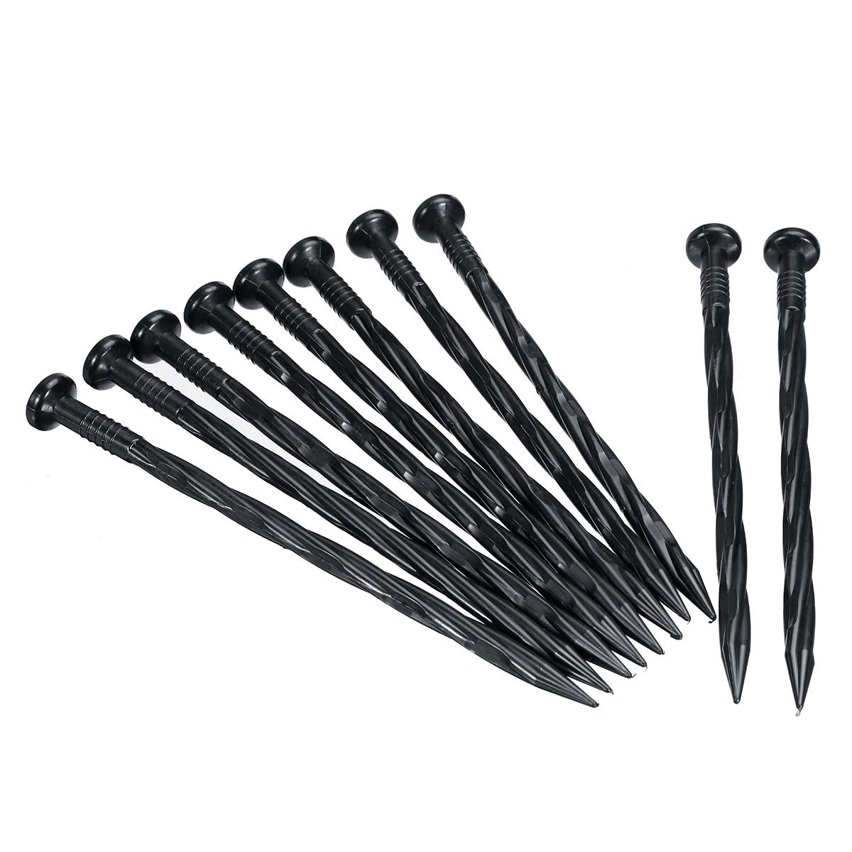 10pcs Plastic Edging Nail Spiral Nylon Landscape Stake Spikes