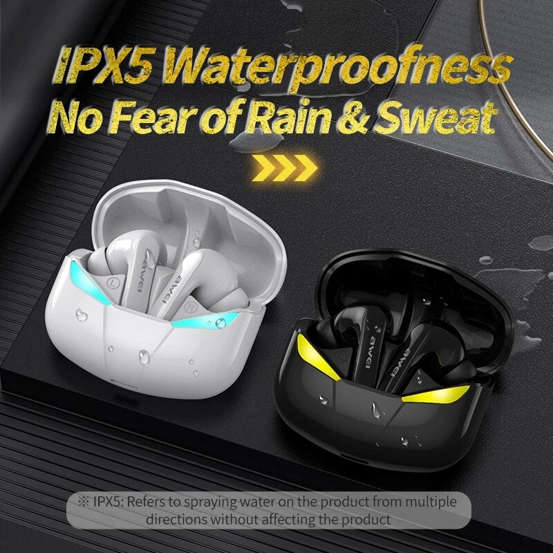 Gaming Earbuds TWS bluetooth Handsfree Low Latency HiFi Deep Bass Sound True Wireless Stereo Earphone With Microphone