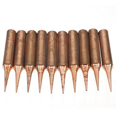 10Pcs Copper 900M-T-I Soldering Iron Tip for Soldering Rework Station Iron Tsui