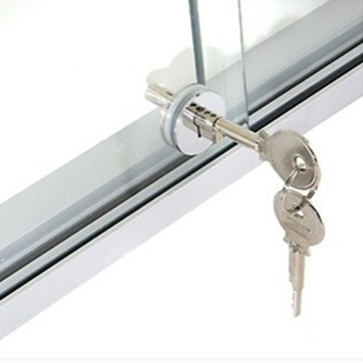 Sliding Glass Cabinet Door Showcase Reptile Vivarium Terrarium Lock w/ 2 Keys