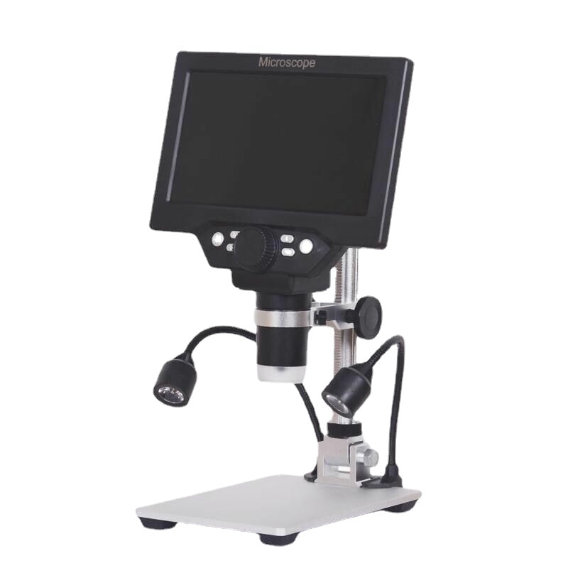 Digital Microscope 12MP 7 Inch Large Color Screen Large Base LCD Display 1-1200X Continuous with Light