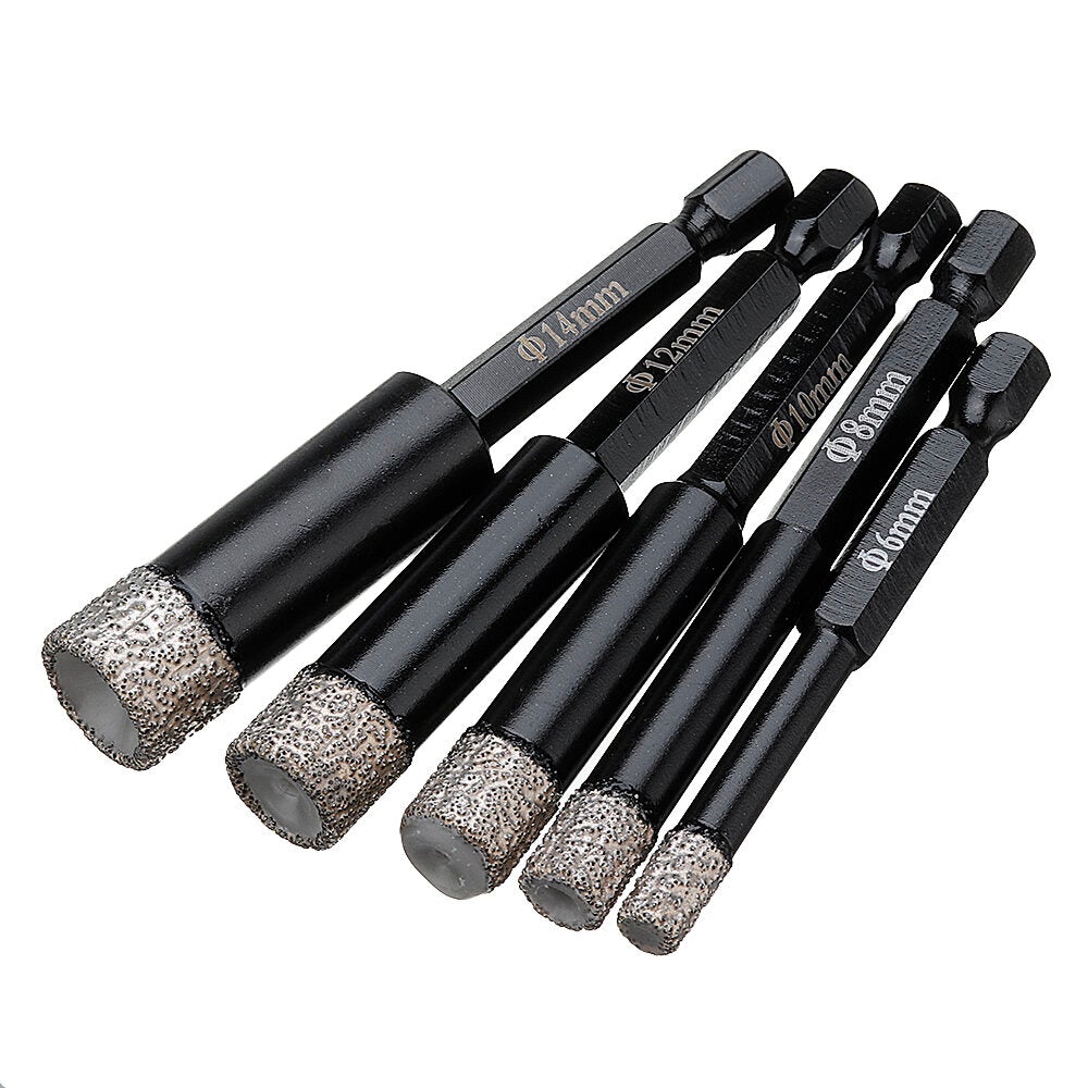 6-14mm Vaccum Brazed Diamond Dry Drill Bits Hole Saw Cutter for Granite Marble Ceramic Tile Glass