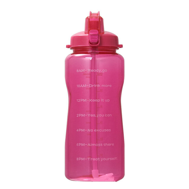 2000ml Sport Kettle Food Grade Material Bouncing Cover Straw Water Bottle with Handle for Outdoor Camping Travel