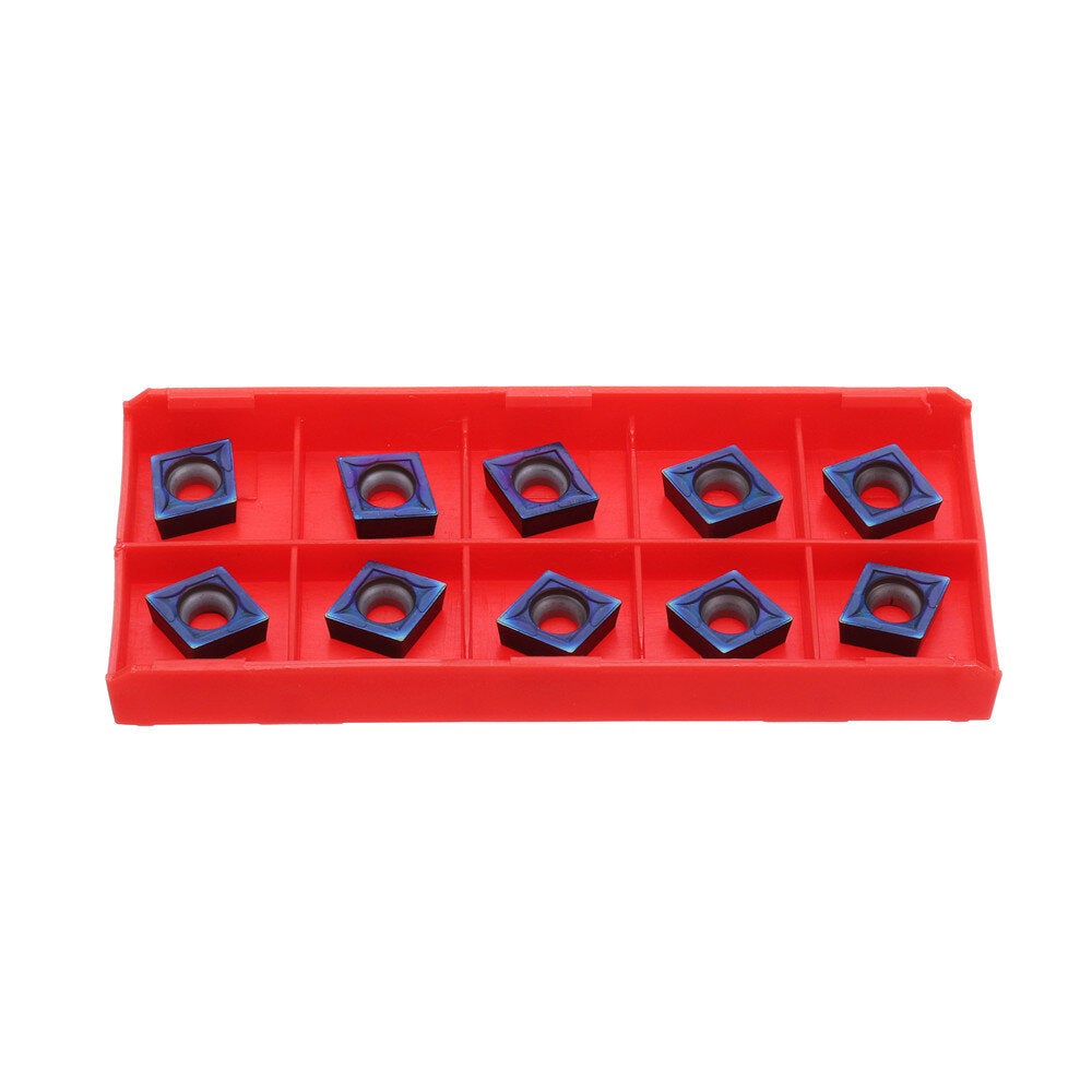 10pcs HRC45 Blue Nano CCMT09T304 VP15TF Carbide Insert for SCLCR/SCLCL Turning Tool Holder
