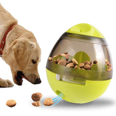 Creative Egg Shape Tumbler Pet Food Dispenser Dog Cat IQ Treat Toy Pet Bowl