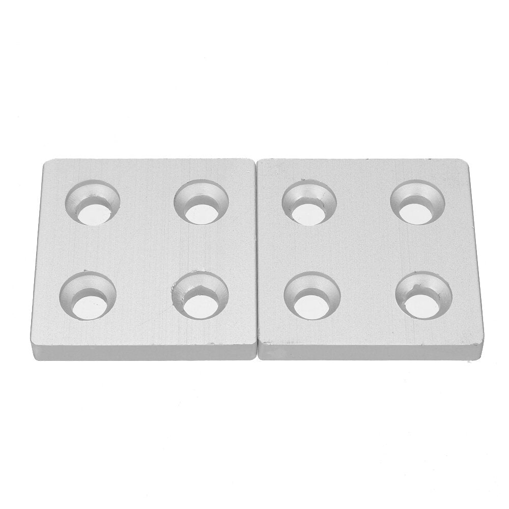 2Pcs 4040 Aluminum Profile End Cap Cover Plate Single/Double Holes 40*40 Double Slot Metal Cover For Aluminum Profiles