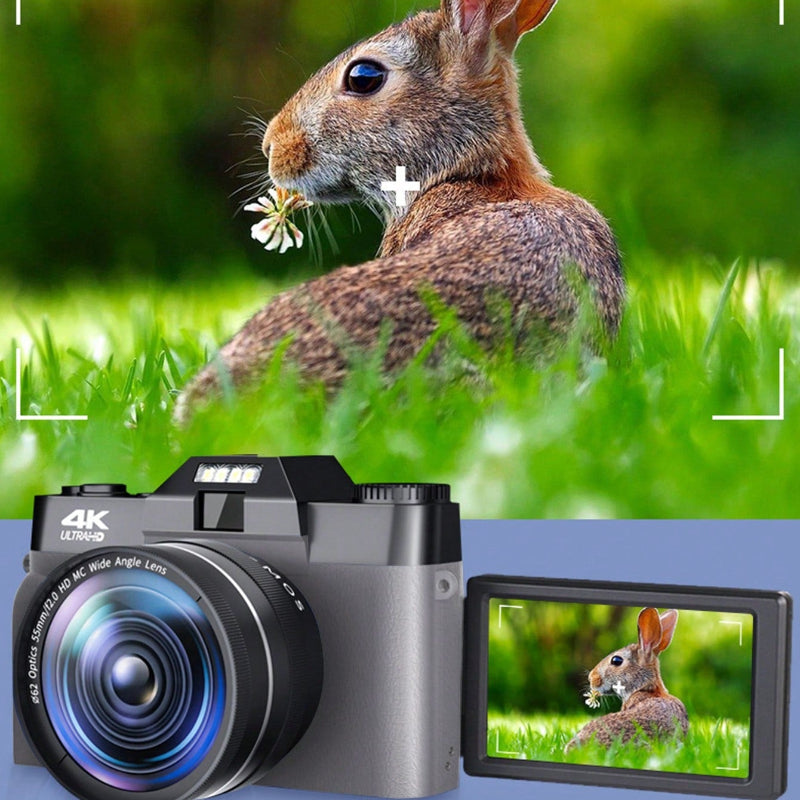 DSLR Digital Camera with 3.0-Inch HD Screen, 48MP, 16x Zoom, 4K Recording, WIFI