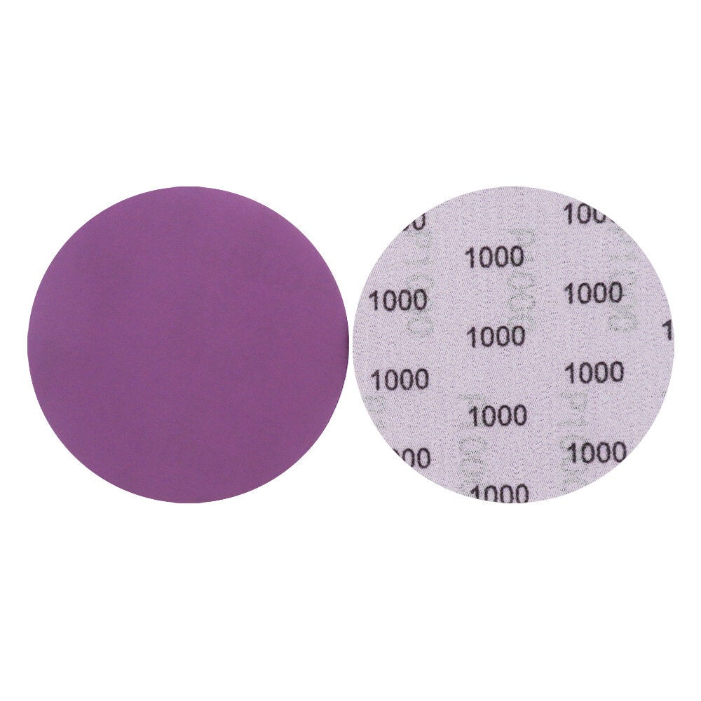 100pcs 4 Inch 100mm 80-3000 Grit Purple Sanding Disc Waterproof Hook Loop Sandpaper for Metal Wood Car Furniture Polishing