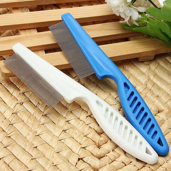 Pet Hair Grooming Comb Flea Shedding Brush Puppy Dog Stainless Pin Cat Supplies Cleaning