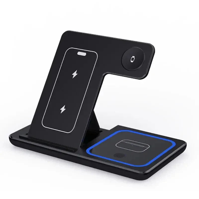 3-in-1 Fold-able Wireless Charger Stand for iPhone, iWatch, AirPods Pro