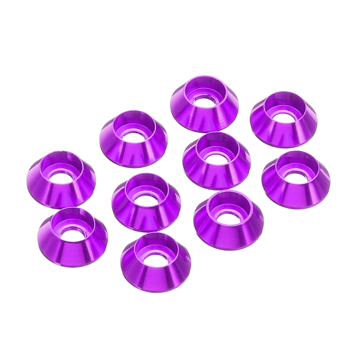 10Pcs M2.5 Cup Head Hex Screw Gasket Washer Nuts Aluminum Alloy Multicolor