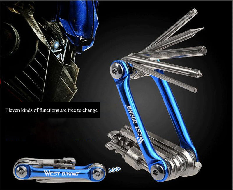 11-in-1 Bicycle Repair Tools Kit Multi-function Hex Spoke Cycling Screwdrivers Tools Tyres Lever Allen Wrench MTB Bike Tools