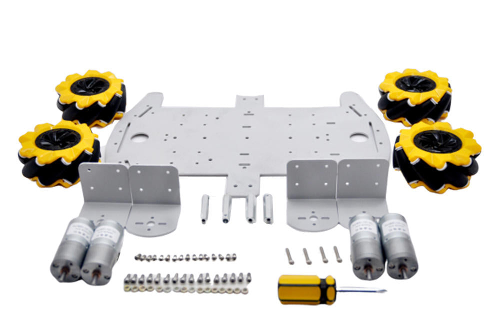 DIY 4WD Smart RC Robot Car Chassis Base With Omni Wheels