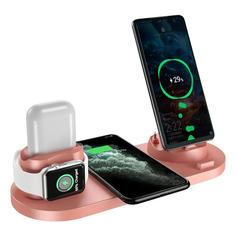 30W 7-in-1 Wireless Charger Stand for iPhone 14/13/12 Pro Max, Apple Watch, AirPods