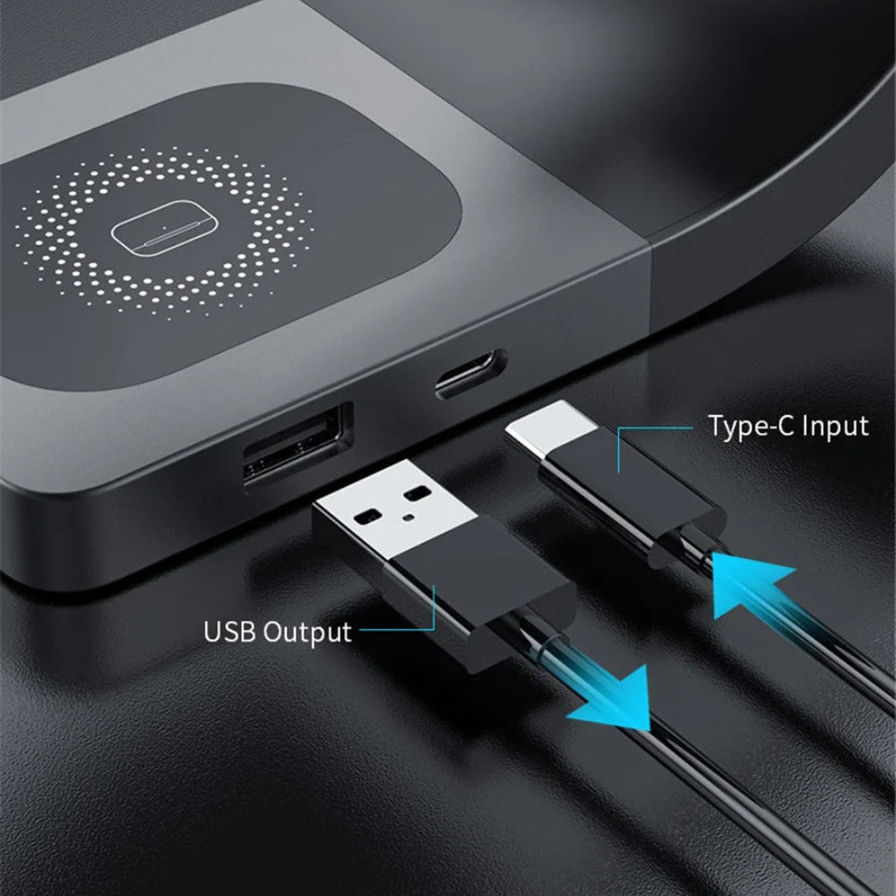 15W Magnetic Wireless Charger Stand for iPhone 14/13/12, iWatch, AirPods