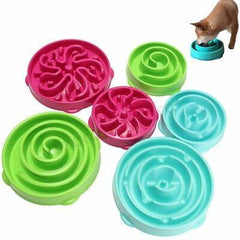 Pet Dog Cat Interactive Slow Food Bowl Healthy Anti Slip Gulp Feed Bloat