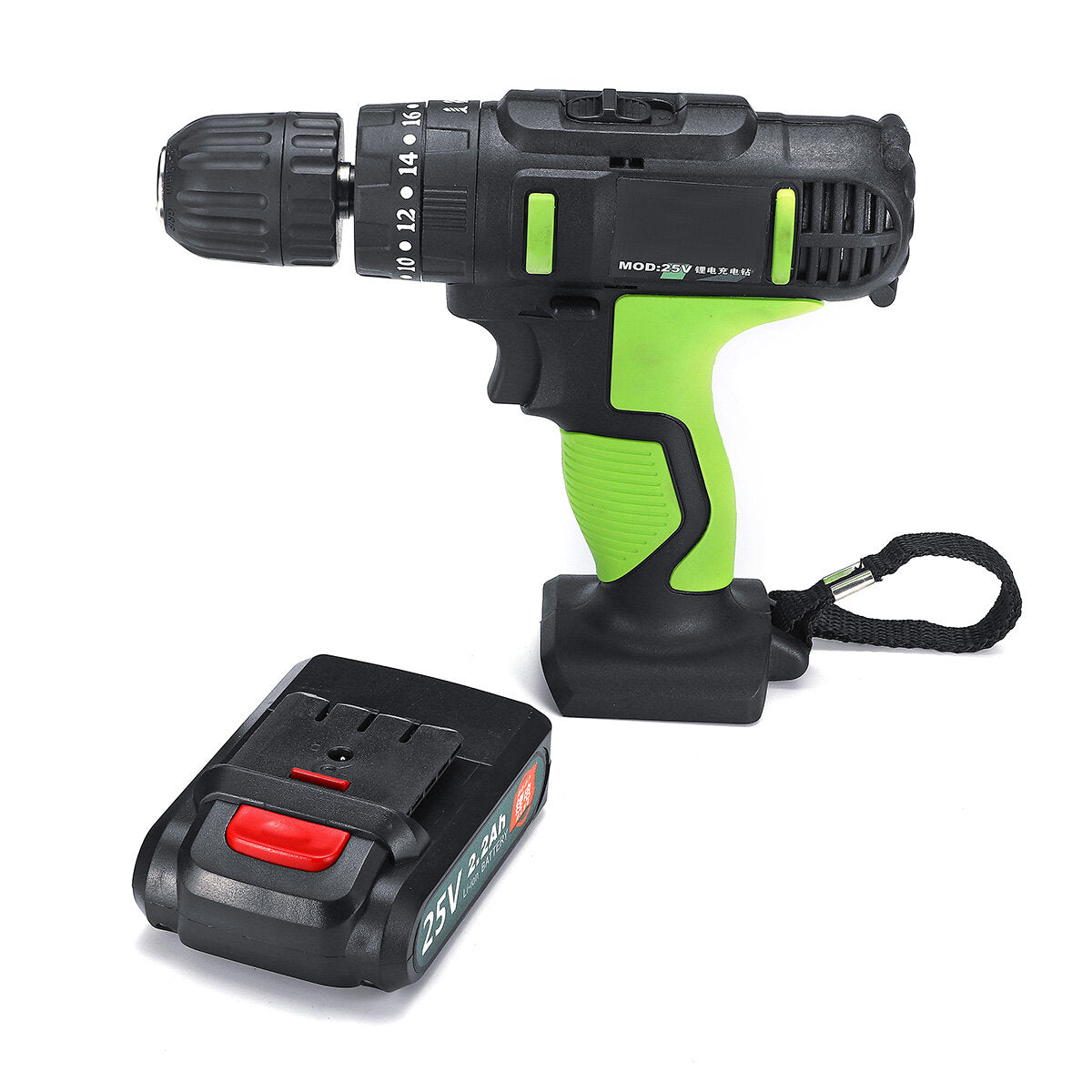 3 in 1 25V Cordless Impact Drill Double Speed Electric Screwdriver Li-ion Battery Rechargable Drill