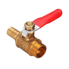 8mm Hose Barb to BSP Male Thread 1/2" 3/8" 1/2" Brass Inline Ball Valve Pipe Hose Coupler Adapter