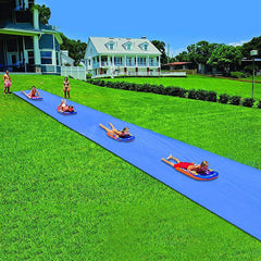 800x150cm Water Slide Summer Kids Adult Inflatable Surf Racing Lanes Outdoor Garden Backyard