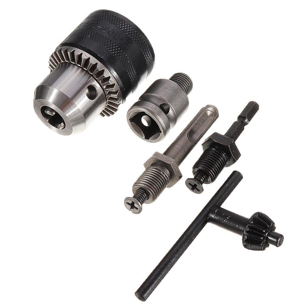 1.5-13mm Drill Chuck Drill Adapter 1/2-20UNF Thread Changed Impact Wrench Into Eletric Dril