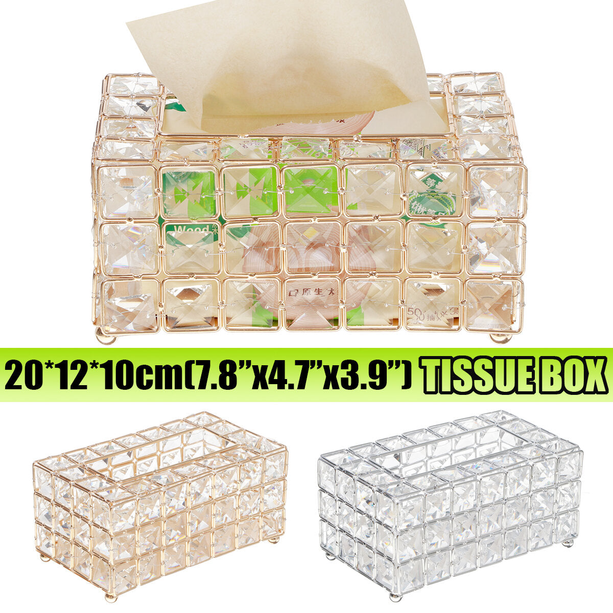 Tissue Box Paper Rack Office Table Accessories Holder Napkin Tray for Home Hotel Car