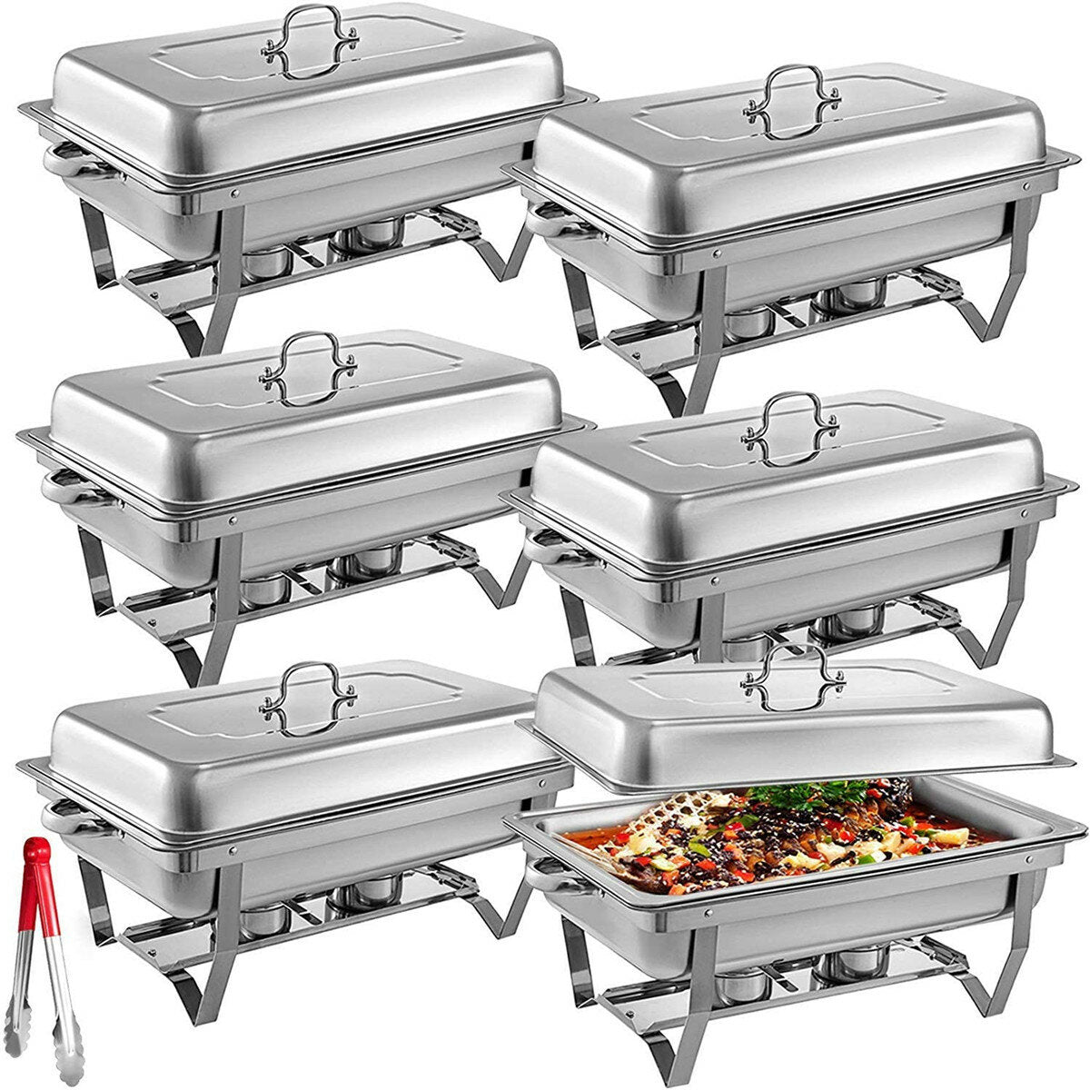 Folding Buffet Stove Stainless Steel Chafing Dish Food Warmer for Kitchen