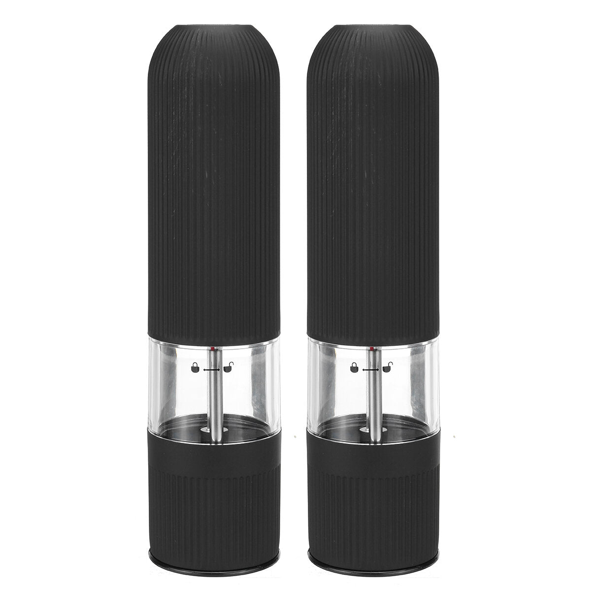 1/2Pcs Electric Salt Pepper Grinder Set Shaker Mills Adjustable Coarseness