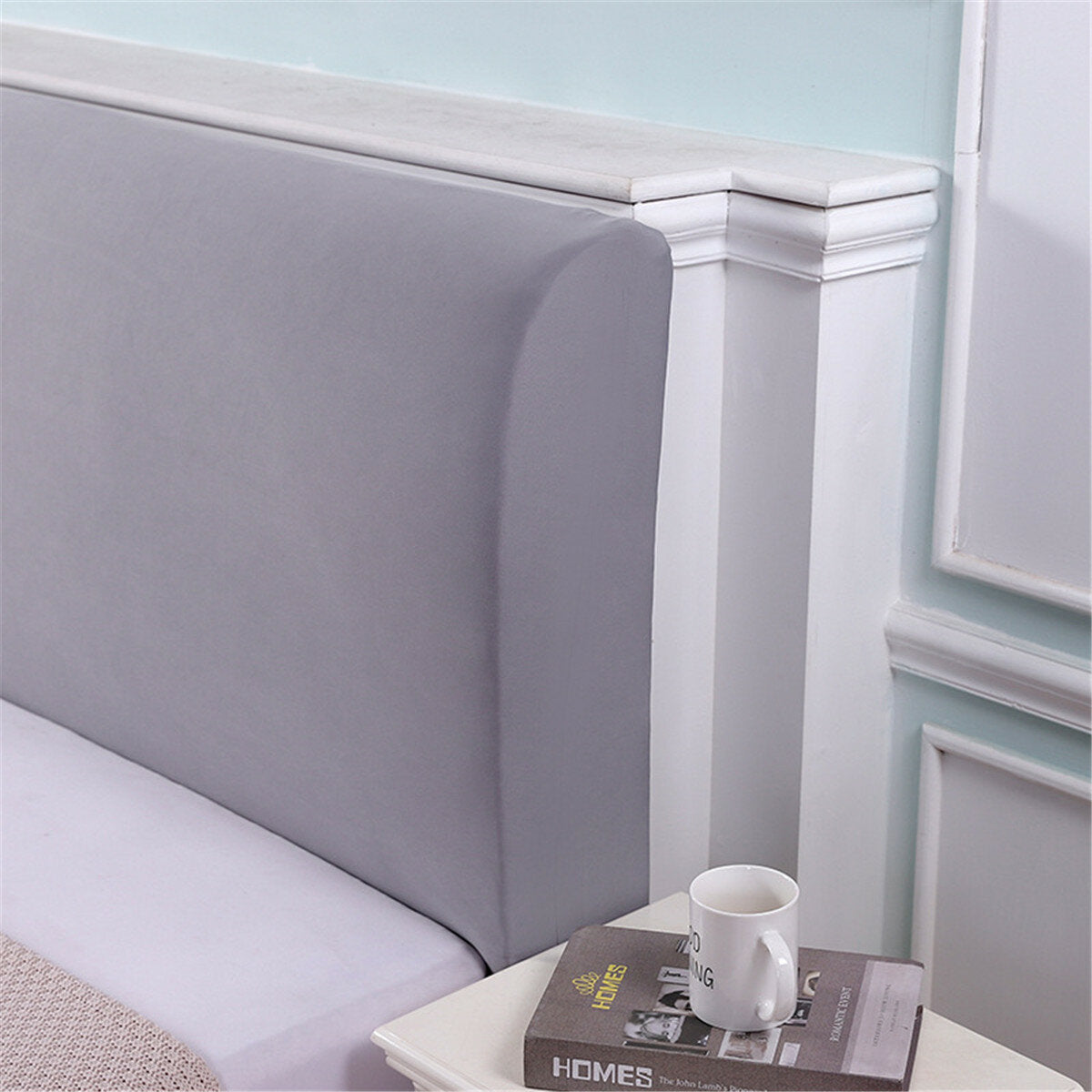 200CM Polyester Elastic Bed Headboard Cover Full Dustproof Protector Slipcover Bed Protection Dust Cover Bedspread