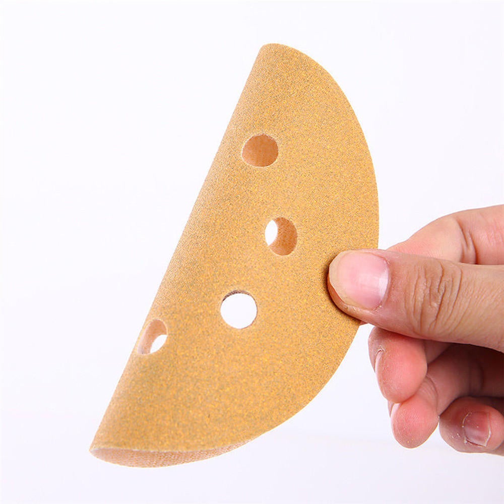 100pcs 5 Inch 8 Holes Hook Loop Sanding Discs Orbit Sandpaper Mat 60/80/120/150/240 Grit